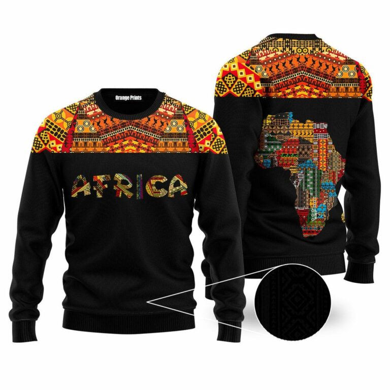 Colorful Africa Christmas Ugly Sweatshirt, Sweater