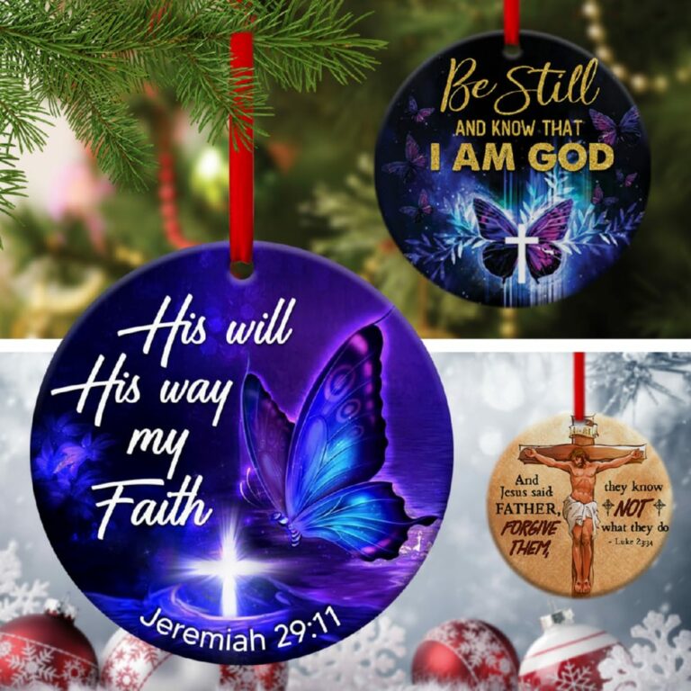 Combo of 3 Circle Ornaments Love in Faith