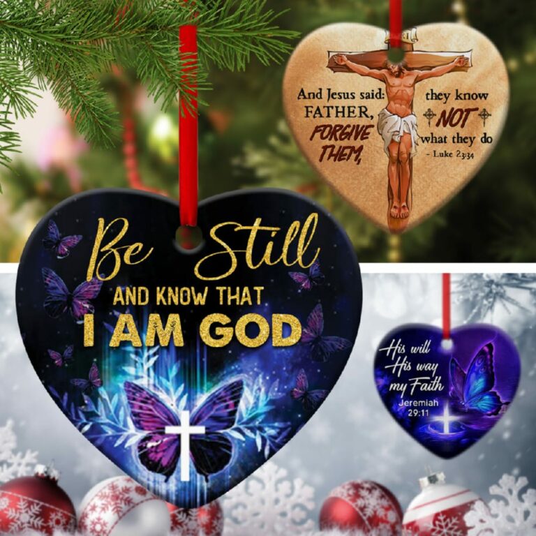 Combo of 3 Heart Ornaments Love in Faith
