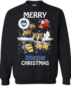 Connecticut Huskies Minion Ugly Christmas Sweater
