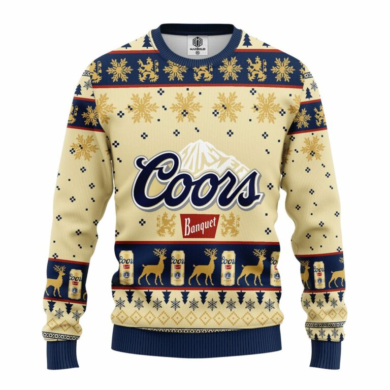 Coors Banquet Beer Ugly Christmas Sweater