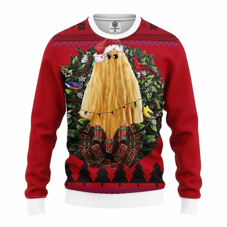 Cousin Itt Wednesday Addams Noel Mc Ugly Christmas Sweater