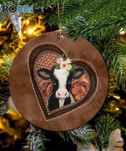 Cow Heart Flower Farm Circle Ornament – Christmas Decorations Cow Heart Flower Farm Circle Ornament – Christmas Decorations