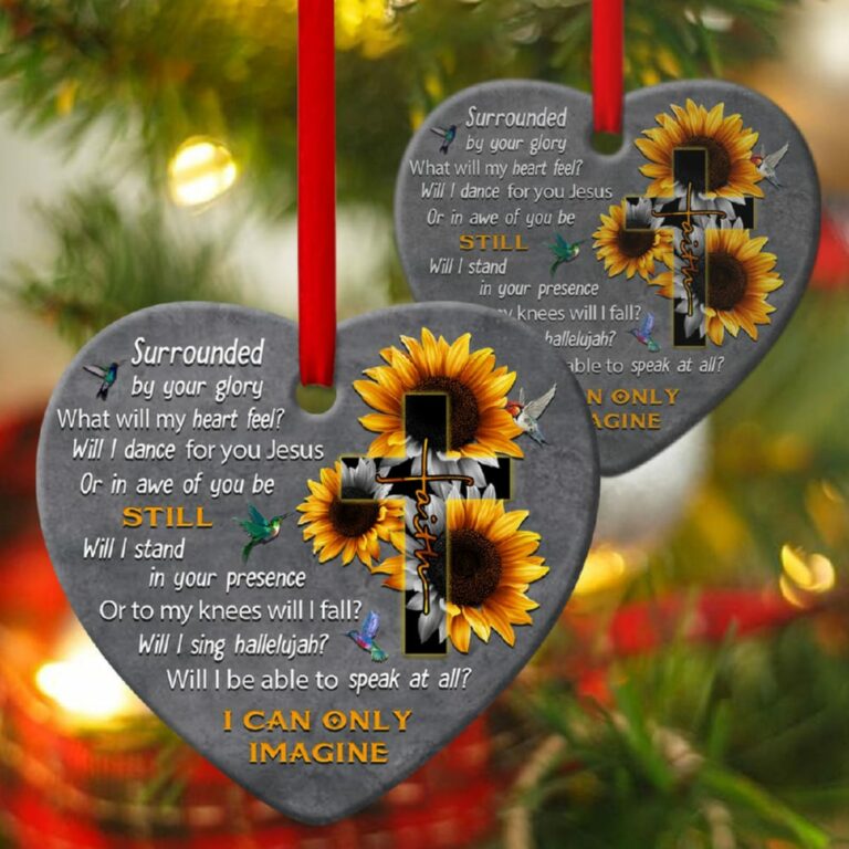 Cross Christian Heart Ornament Will I Dance For You