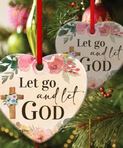 Cross Heart Ornament Let Go Your Problem And Let God Handle It