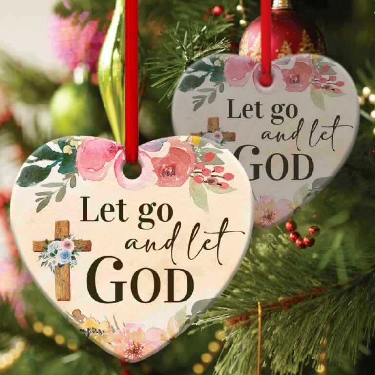 Cross Heart Ornament Let Go Your Problem And Let God Handle It