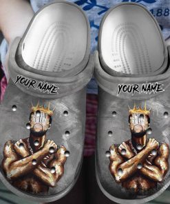 Custom African American Black King Crocs Classic Clogs Shoes Custom African American Black King Crocs Classic Clogs Shoes