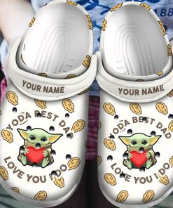 Custom Baby Yoda Best Dad Christmas Crocs Classic Clogs Shoes