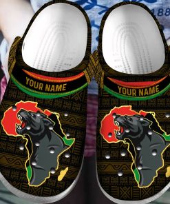 Custom Black Panther Africa Classic Clog, Unisex Crocs Shoes