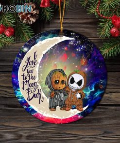cute baby groot and jack nightmare before christmas love you to the moon galaxy ornament christmas decorations 1 smey3r