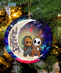 Cute Baby Groot And Jack Nightmare Before Christmas Love You To The Moon Galaxy Ornament – Christmas Decorations Cute Baby Groot And Jack Nightmare Before Christmas Love You To The Moon Galaxy Ornament – Christmas Decorations
