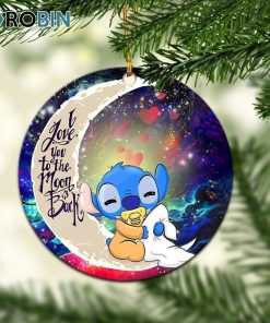 cute baby stitch sleep love you to the moon galaxy circle ornament christmas decorations 1 nsbvfk