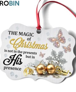 Cute Butterfly And Snowflake Ornament – The Magic Of Christmas Is In s Presence Cute Butterfly And Snowflake Ornament – The Magic Of Christmas Is In s Presence