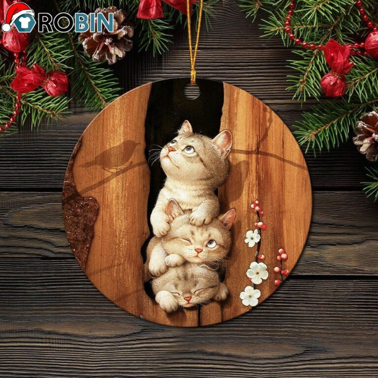 Cute Cat Hiden Ornament – Christmas Decorations