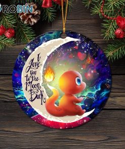 cute charmander pokemon love you to the moon galaxy circle ornament christmas decorations 1 l7n3bk