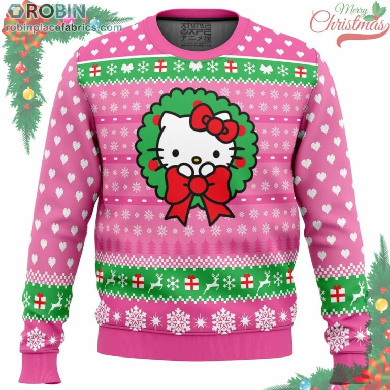 Cute Christmas Hello Kitty Ugly Christmas Sweater