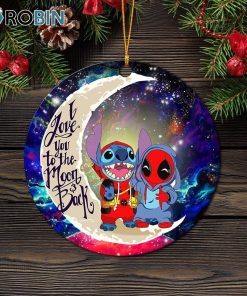 cute deadpool and stitch love you to the moon galaxy circle ornament christmas decorations 1 gywxmv