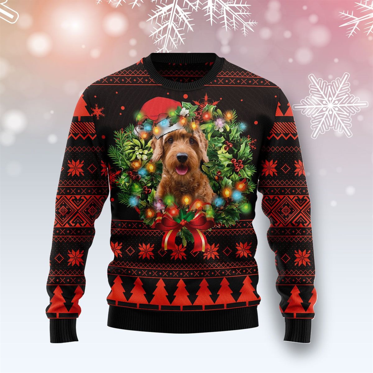 Cute Goldendoodle Christmas Ugly Sweatshirt, Sweater - RobinPlaceFabrics