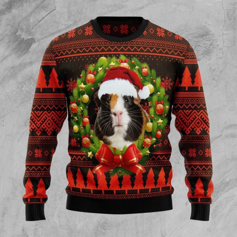 Cute Guinea Pig Christmas Ugly Sweatshirt, Sweater