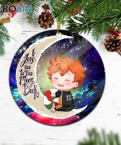 Cute Hinata Haikyuu Love You To The Moon Galaxy Ornament – Christmas Decorations Cute Hinata Haikyuu Love You To The Moon Galaxy Ornament – Christmas Decorations