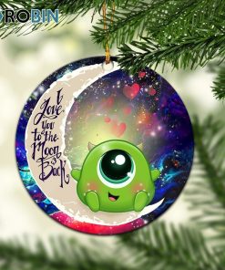 cute mike monster inc love you to the moon galaxy christmas ornament 1 ssm5xe