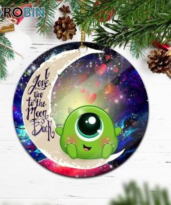 Cute Mike Monster Inc Love You To The Moon Galaxy Christmas Ornament Cute Mike Monster Inc Love You To The Moon Galaxy Christmas Ornament