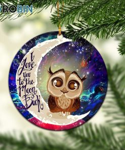 cute owl love you to the moon galaxy circle ornament christmas decorations 1 zleqeb