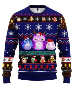 cute owl night noel mc ugly christmas blue 1 AuUEK