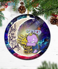 Cute Thanos Love You To The Moon Galaxy Circle Ornament – Christmas Decorations Cute Thanos Love You To The Moon Galaxy Circle Ornament – Christmas Decorations