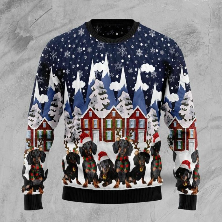 Dachshund Family Christmas Ugly Sweatshirt, Sweater