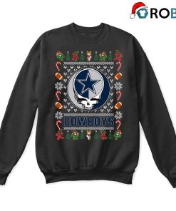 Dallas Cowboys X Grateful Dead Ugly Christmas Sweatshirt