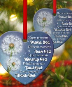 Dandelion Heart Ornament Happy Moments, Praise God