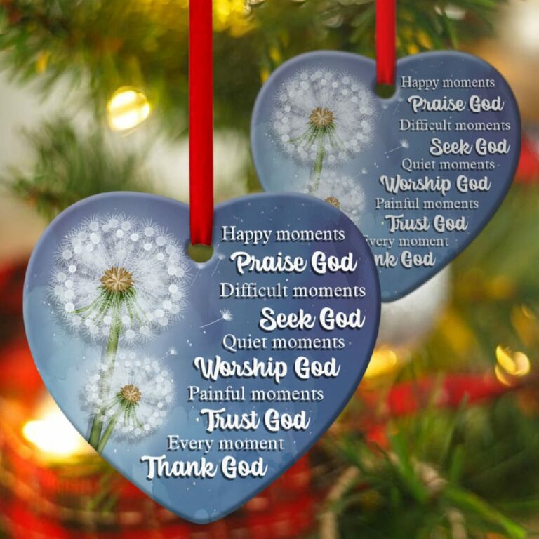 Dandelion Heart Ornament Happy Moments, Praise God