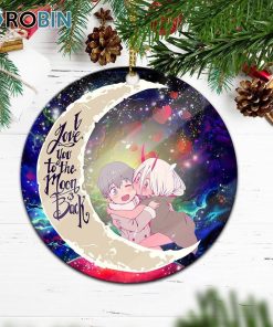 Darling In The Franxx Hiro And Zero Two Love You To The Moon Galaxy Circle Ornament – Christmas Decorations Darling In The Franxx Hiro And Zero Two Love You To The Moon Galaxy Circle Ornament – Christmas Decorations
