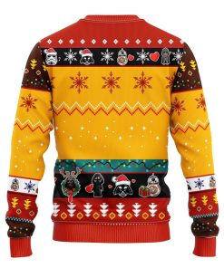 Darth Vader Cute Ugly Christmas Sweatshirt Yellow