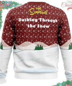 Dashing Through The Snow The Simpsons Ugly Christmas Sweater