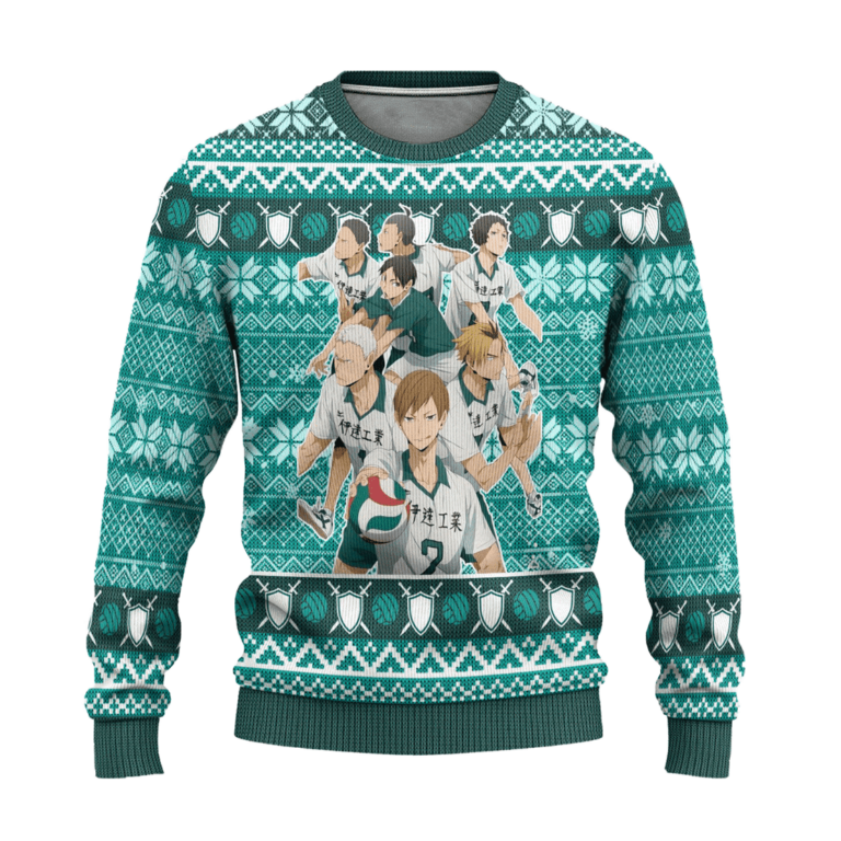 Date Tech High Ugly Christmas Sweatshirt Haikyuu Anime Xmas Gift