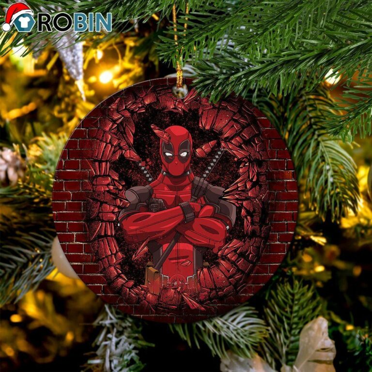Deadpool Break Wall Wood Ornament Perfect Gift For Holiday Ornament – Christmas Decorations