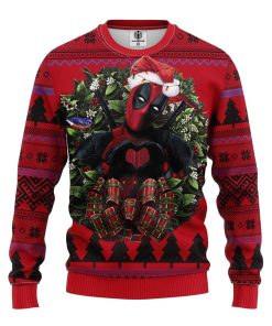 deadpool heart noel mc ugly christmas sweater 1 Kn6V5