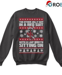 Deadpool The Other Jolly Guy In A Red Suit Ugly Christmas Sweatshirt