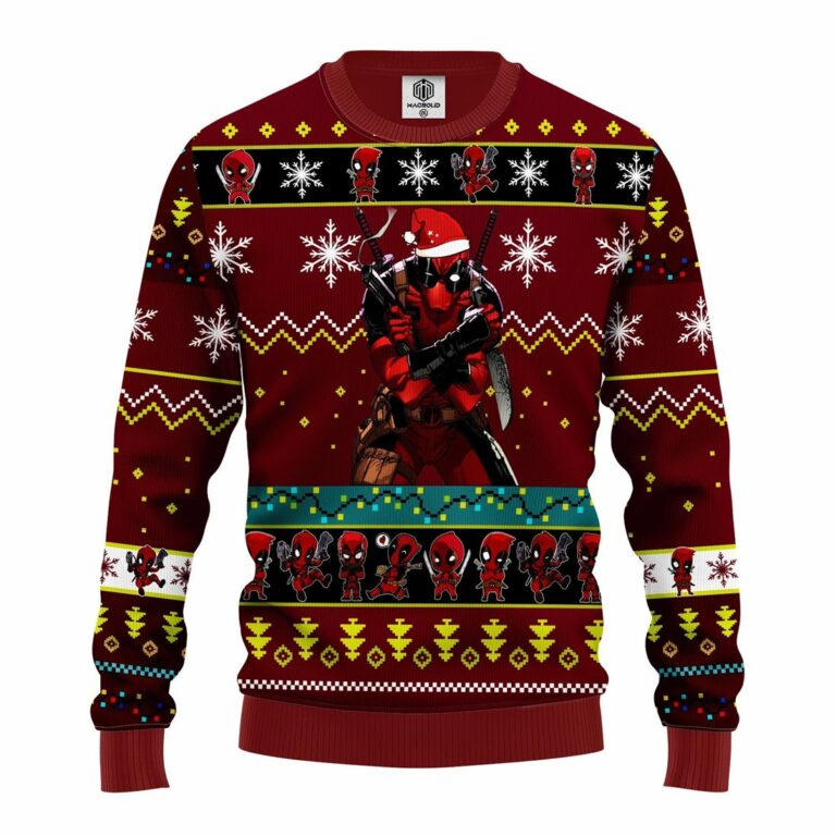 Deadpool Ugly Christmas Sweatshirt Red
