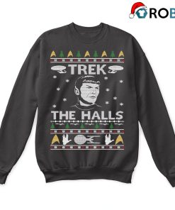 Deck The Halls Mashup Star Trek Ugly Christmas Sweatshirt