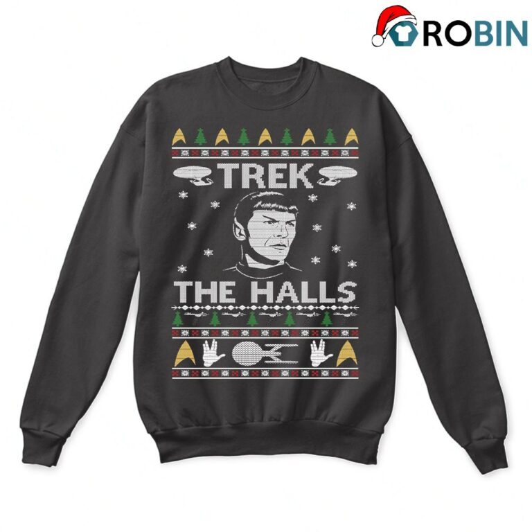 Deck The Halls Mashup Star Trek Ugly Christmas Sweatshirt