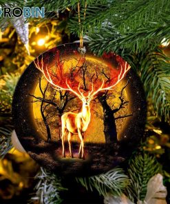 deer fire moonlight christmas ornament 1 fyijeb