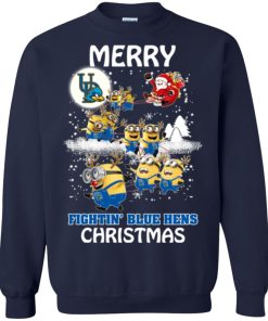 delaware fightin blue hens minion ugly christmas sweatshirt 3 rOm46