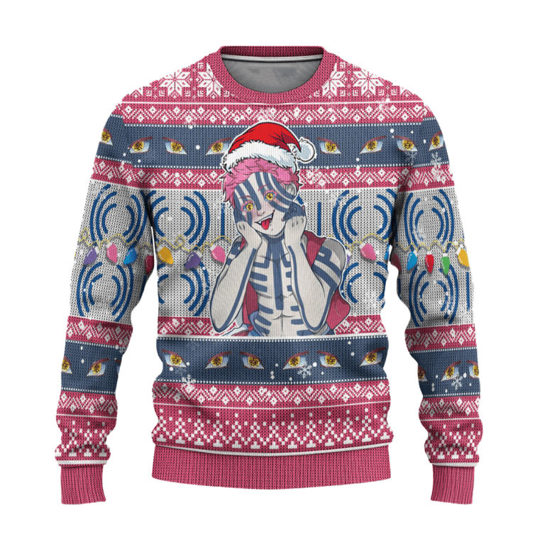 Demon Slayer Akaza Anime Ugly Christmas Sweater Xmas Gift