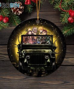 Demon Slayer Anime Funny Halloween Moonlight Ornament – Christmas Decorations Demon Slayer Anime Funny Halloween Moonlight Ornament – Christmas Decorations