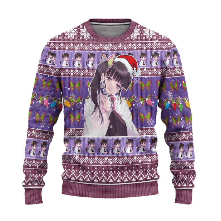 Demon Slayer Kanao Tsuyuri Anime Ugly Christmas Sweatshirt Xmas Gift