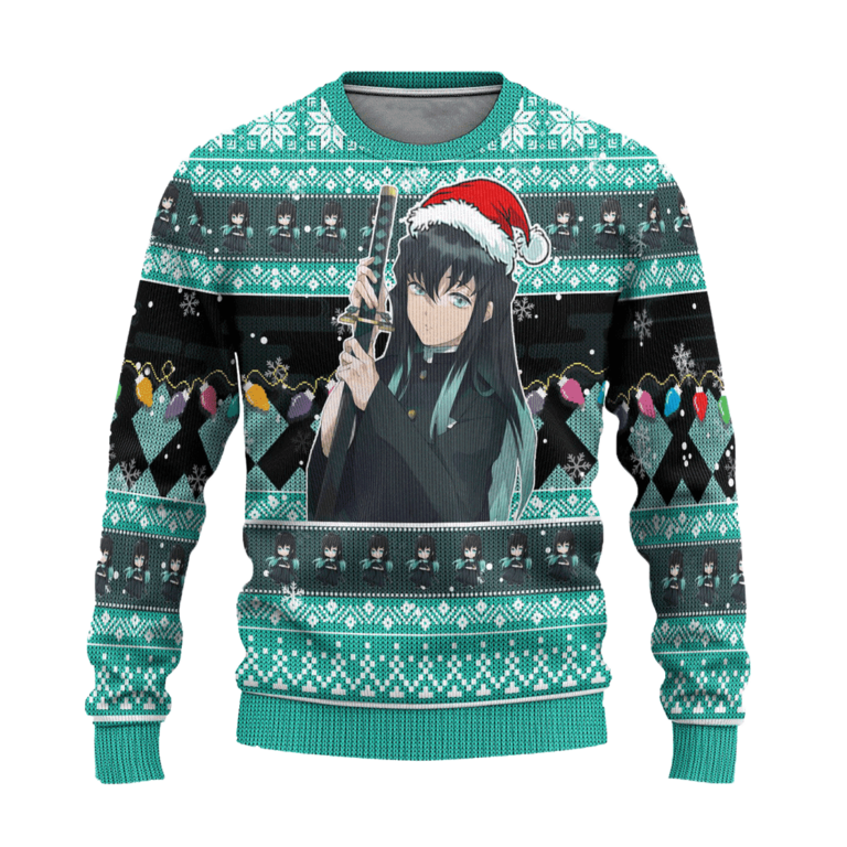 Demon Slayer Muichiro Tokito Anime Ugly Christmas Sweatshirt Xmas Gift