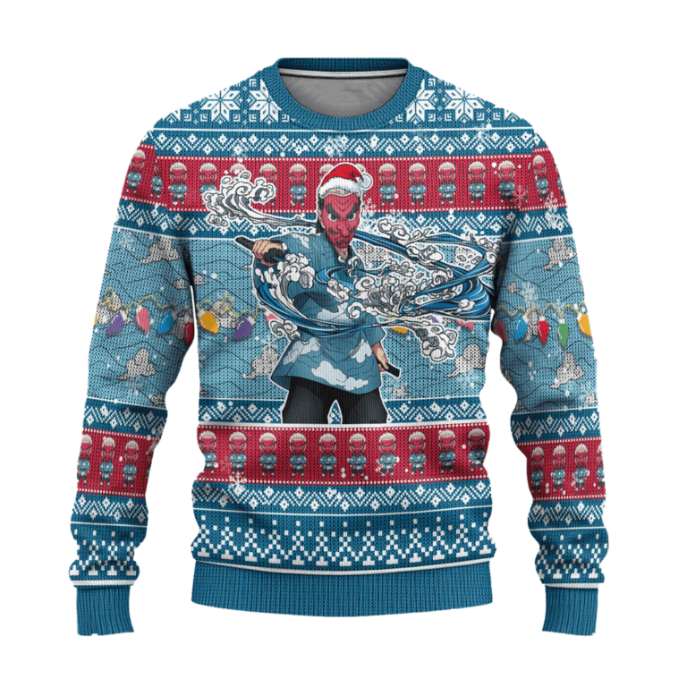 Demon Slayer Sakonji Urokodaki Anime Ugly Christmas Sweatshirt Xmas Gift